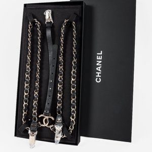 Chanel A21 Chain Leather Suspenders LGHW